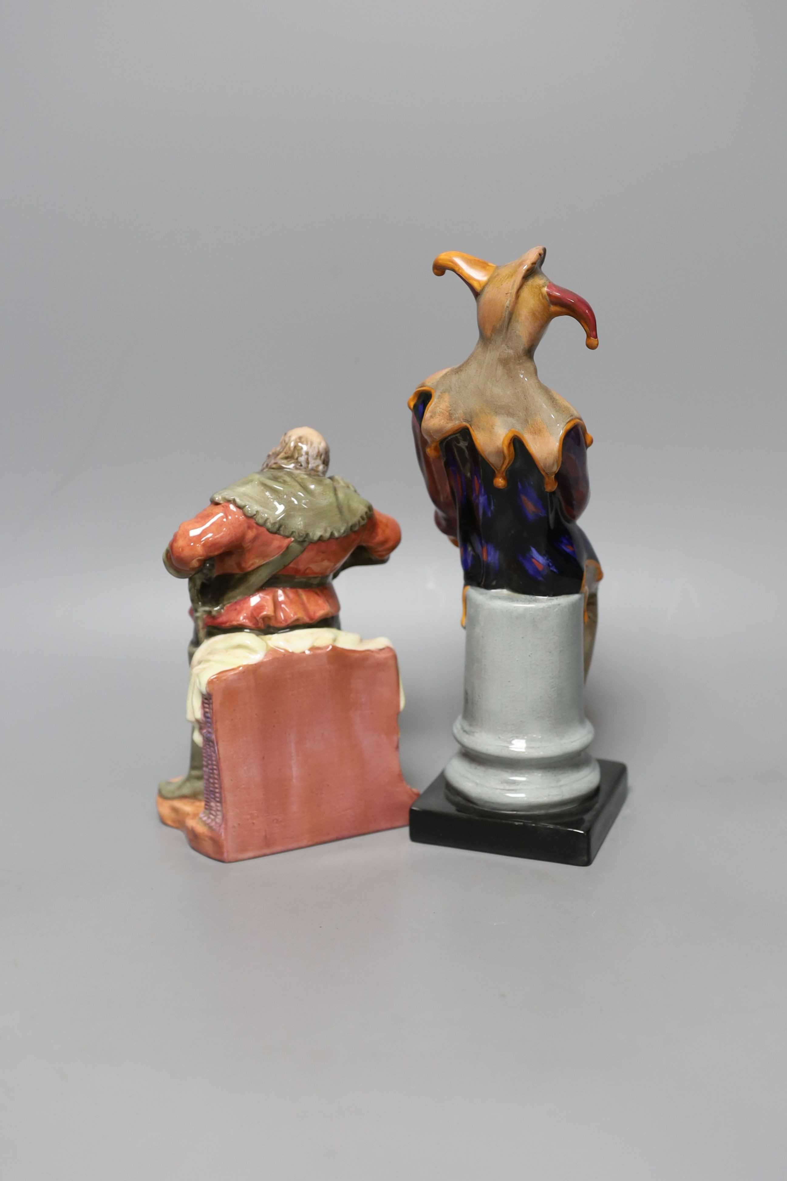 Two Doulton figures, The Jester HN 2016 and Falstaff HN 2054 - tallest 25cm